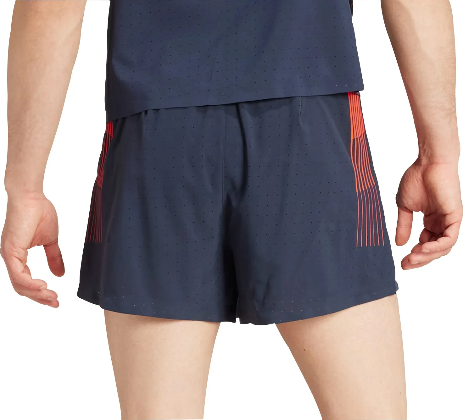 adidas Adizero Team GB Mens Split Running Shorts - Blue