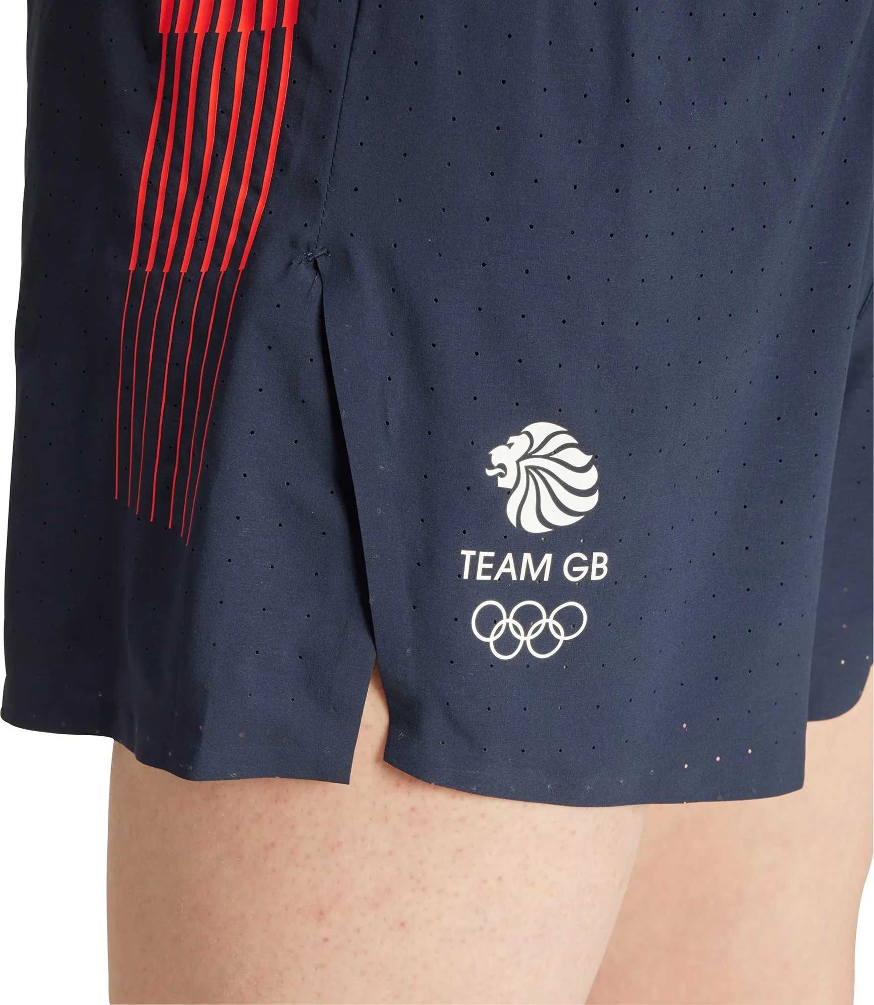 adidas Adizero Team GB Mens Split Running Shorts - Blue