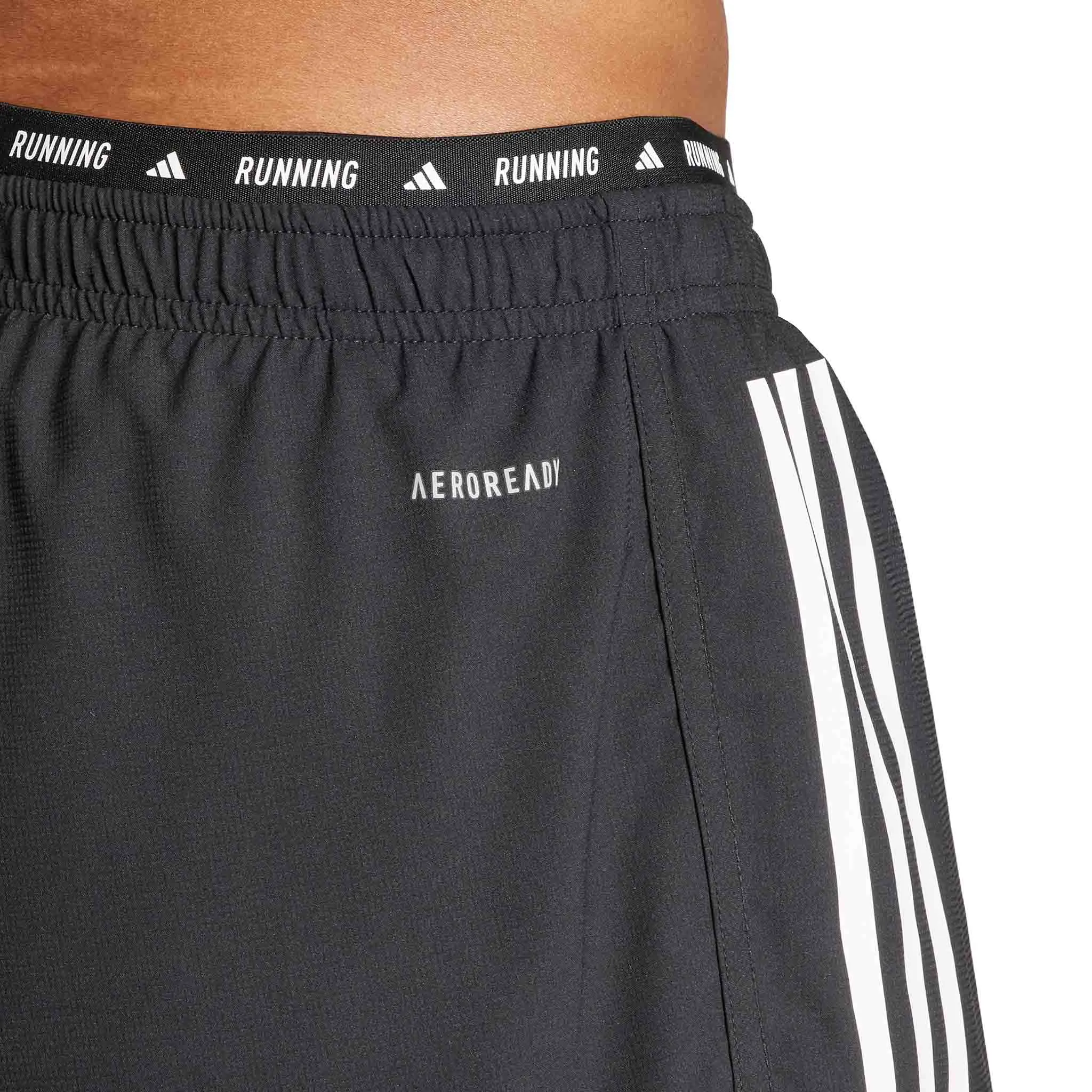 adidas | Men's Own The Run 3-Stripes 2-In-1 Shorts - Black