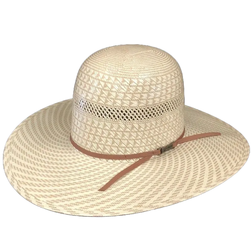 American Hat Company® Vented Straw Cream Western Hat 6100-2CCHOC