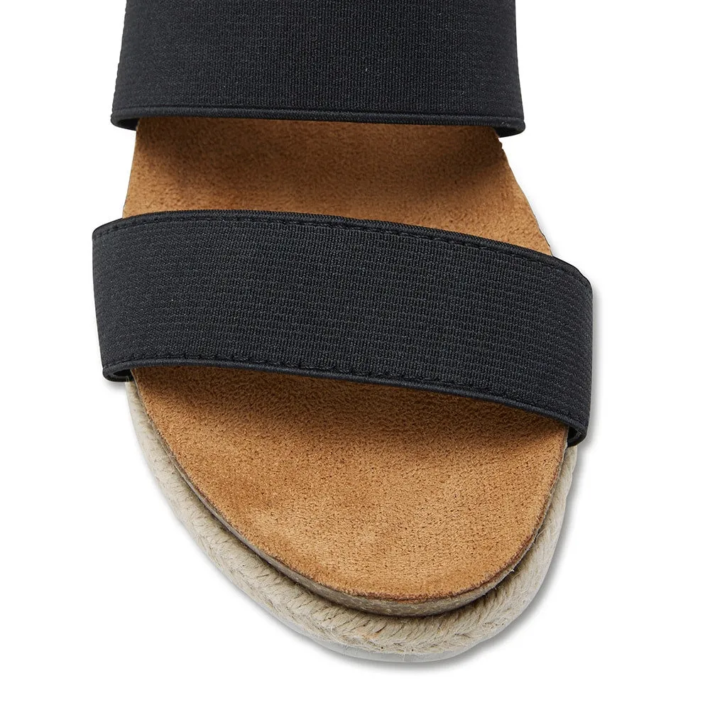 Babe Espadrille in Black Fabric