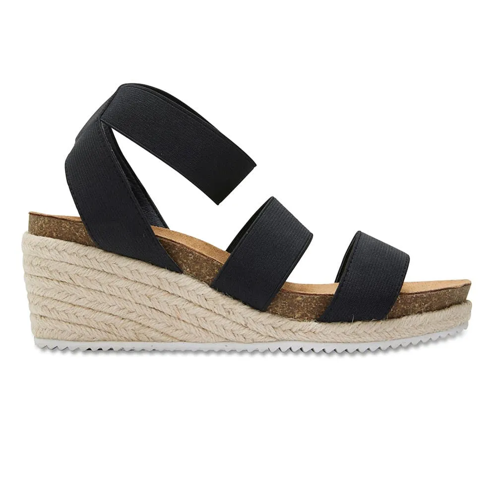 Babe Espadrille in Black Fabric