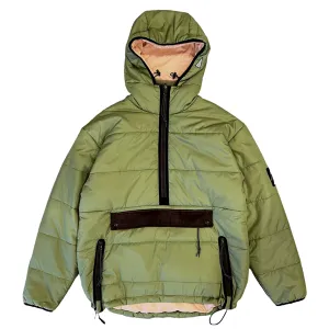 Battle puffy anorak jacket - Sage green