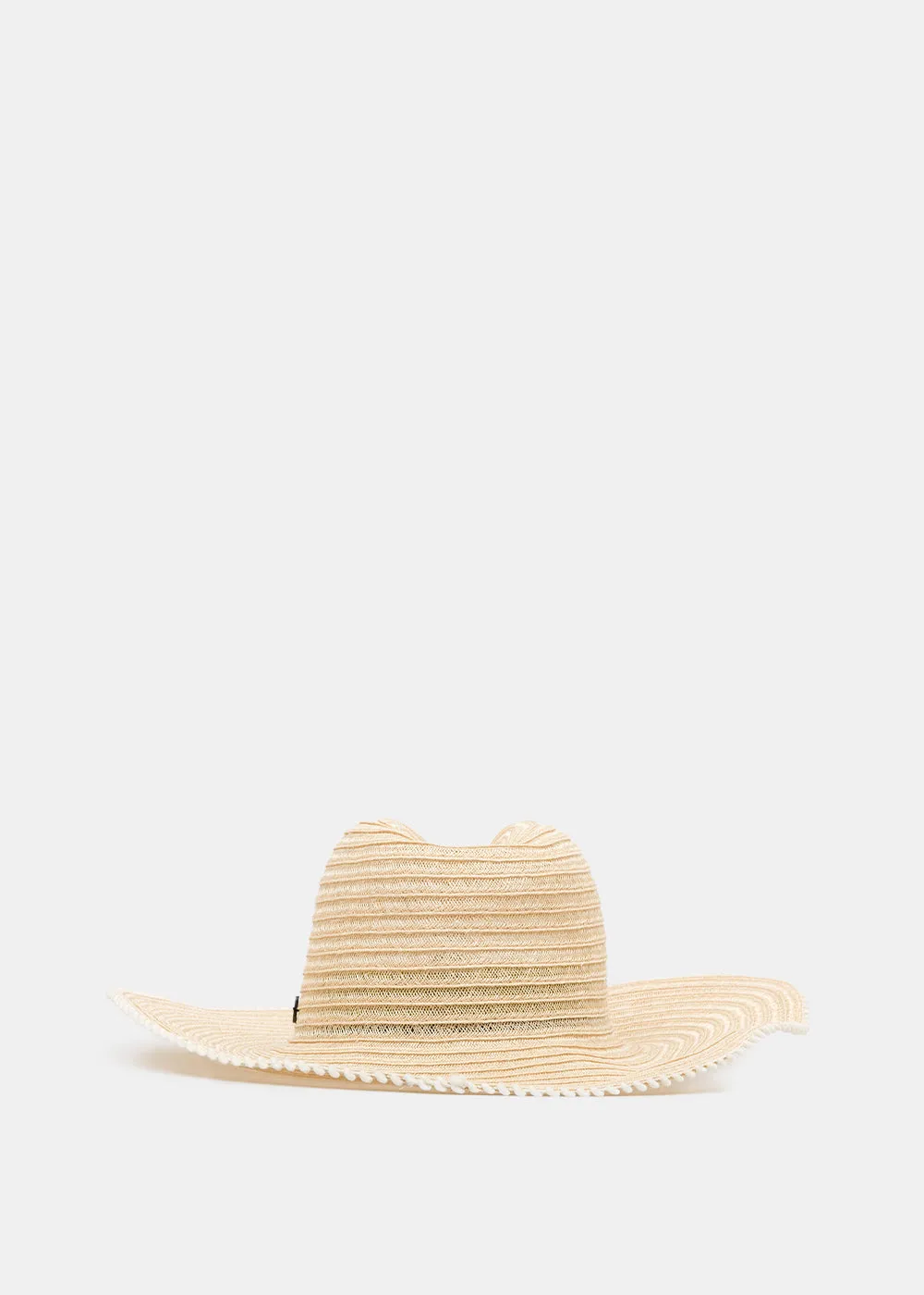 Beige Foldable Wire Brim Hat