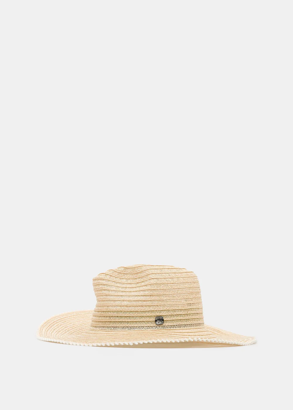 Beige Foldable Wire Brim Hat