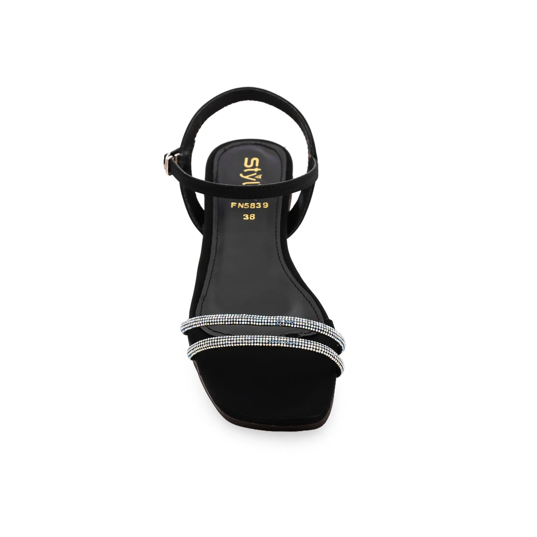 Black Fancy Sandal FN5839