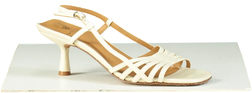 Bobbies Beige Strappy Heeled Sandals UK 8 EU 41