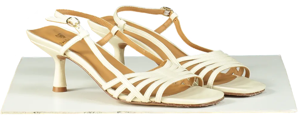 Bobbies Beige Strappy Heeled Sandals UK 8 EU 41