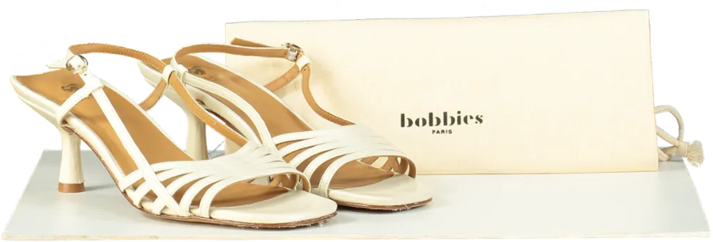 Bobbies Beige Strappy Heeled Sandals UK 8 EU 41