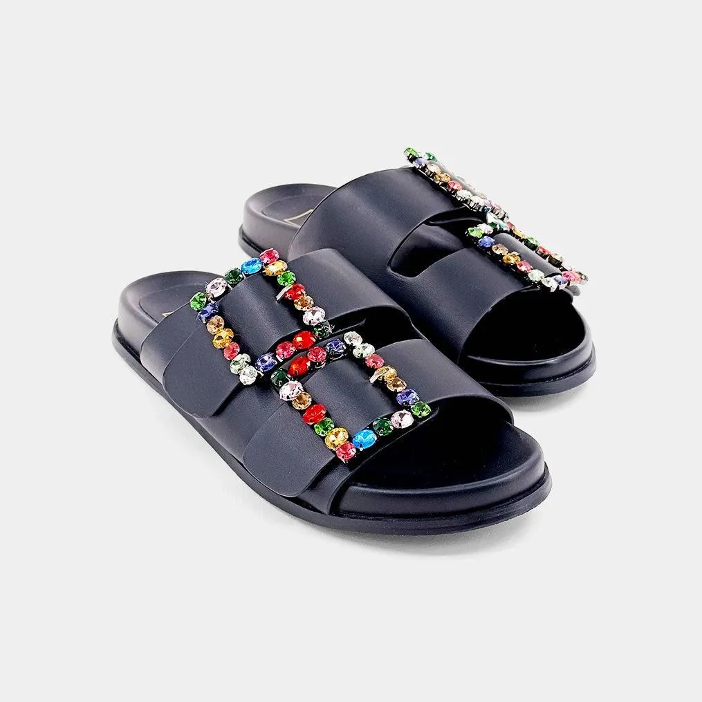 Brittany Sandal - Metallic Black