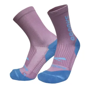 Brooks | Ghost Crew Sock | Unisex | Plum/Light Blue