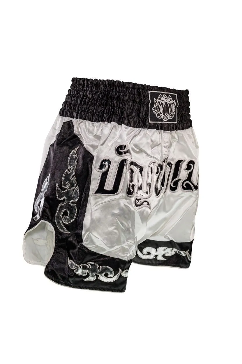 Buakaw Shorts BFG3-1 WHITE BLACK