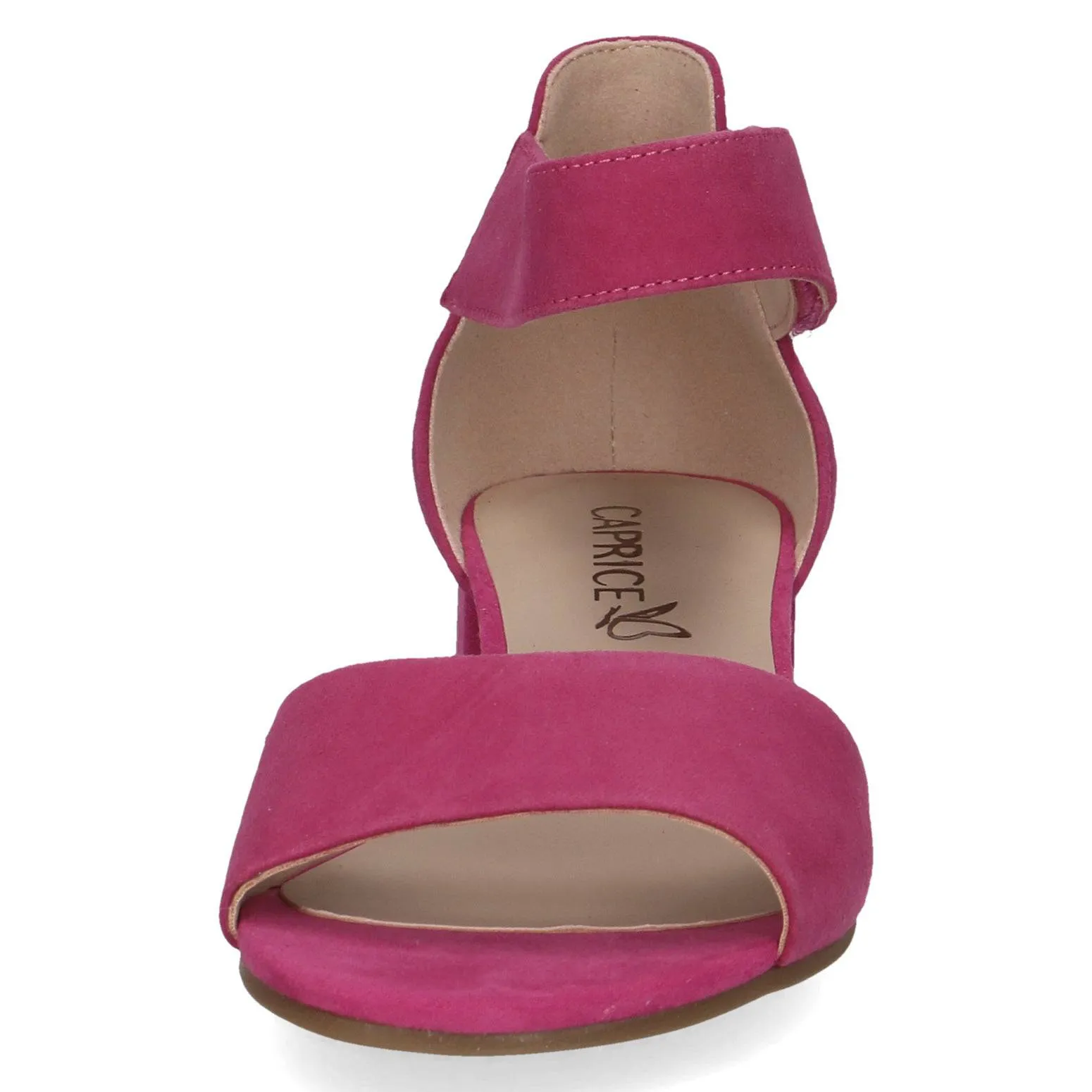 Caprice 9-28212-42 542 Ladies Fucshia Pink Suede Touch Fastening Sandals