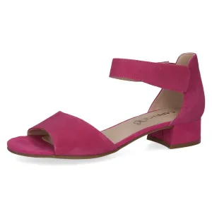 Caprice 9-28212-42 542 Ladies Fucshia Pink Suede Touch Fastening Sandals