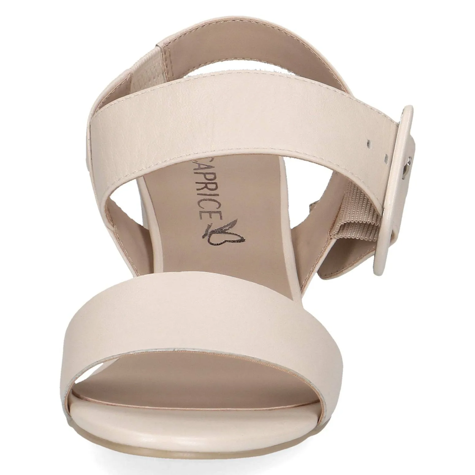 Caprice 9-28306-42 140 Ladies Cream Pearl Leather Touch Fastening Sandals