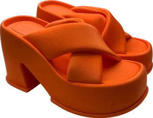 Charles & Keith Orange Block Heel Sandals EU 38