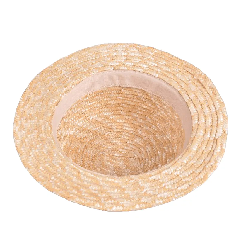 Cute Girls Straw Hat Bowknot Sun 52-54Cm