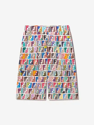 Fendi Boys All Over Logo Shorts