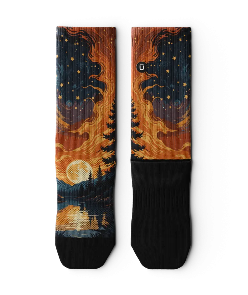 Fiery Night Crew Socks