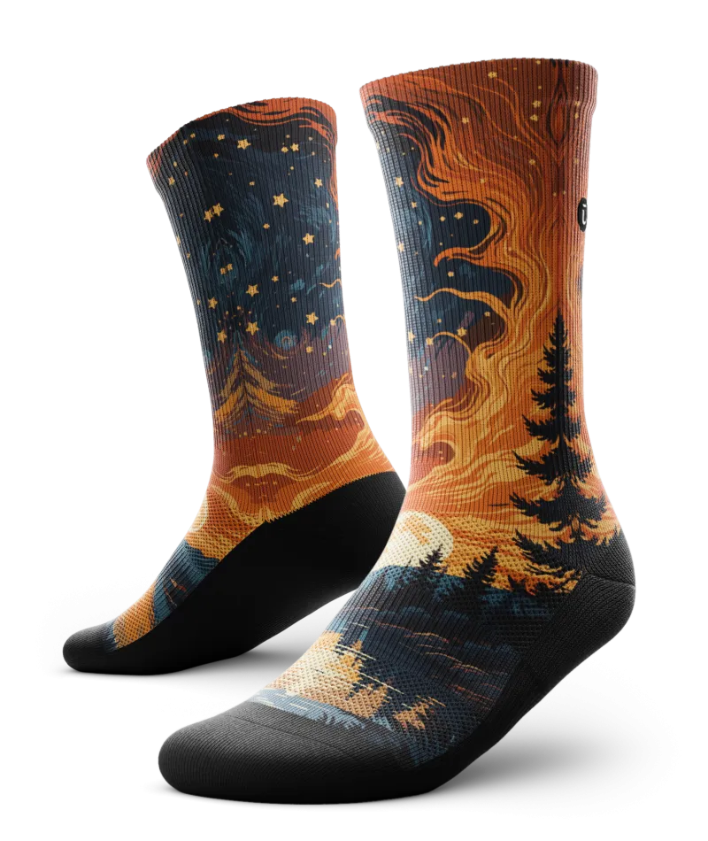 Fiery Night Crew Socks