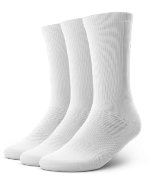 Flagship Crew Socks White 3-Pack