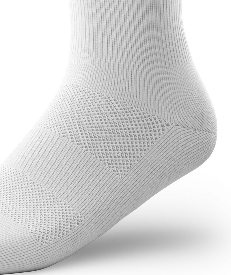 Flagship Crew Socks White 3-Pack