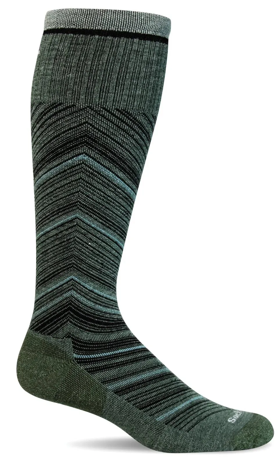 Full Flattery Wide Calf Fit - Moderate Graduated Compression Socks in Juniper