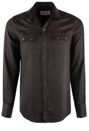 H Bar C Ranchwear Sawtooth Long Sleeve Pearl Snap Shirt - Black