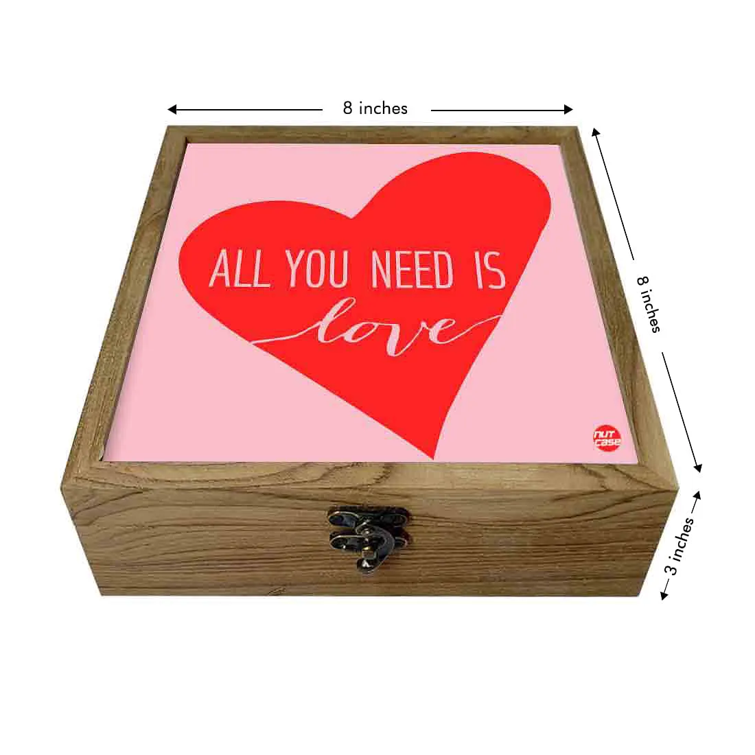 Hip Flask Gift Box -All You Need is Love (Pink)