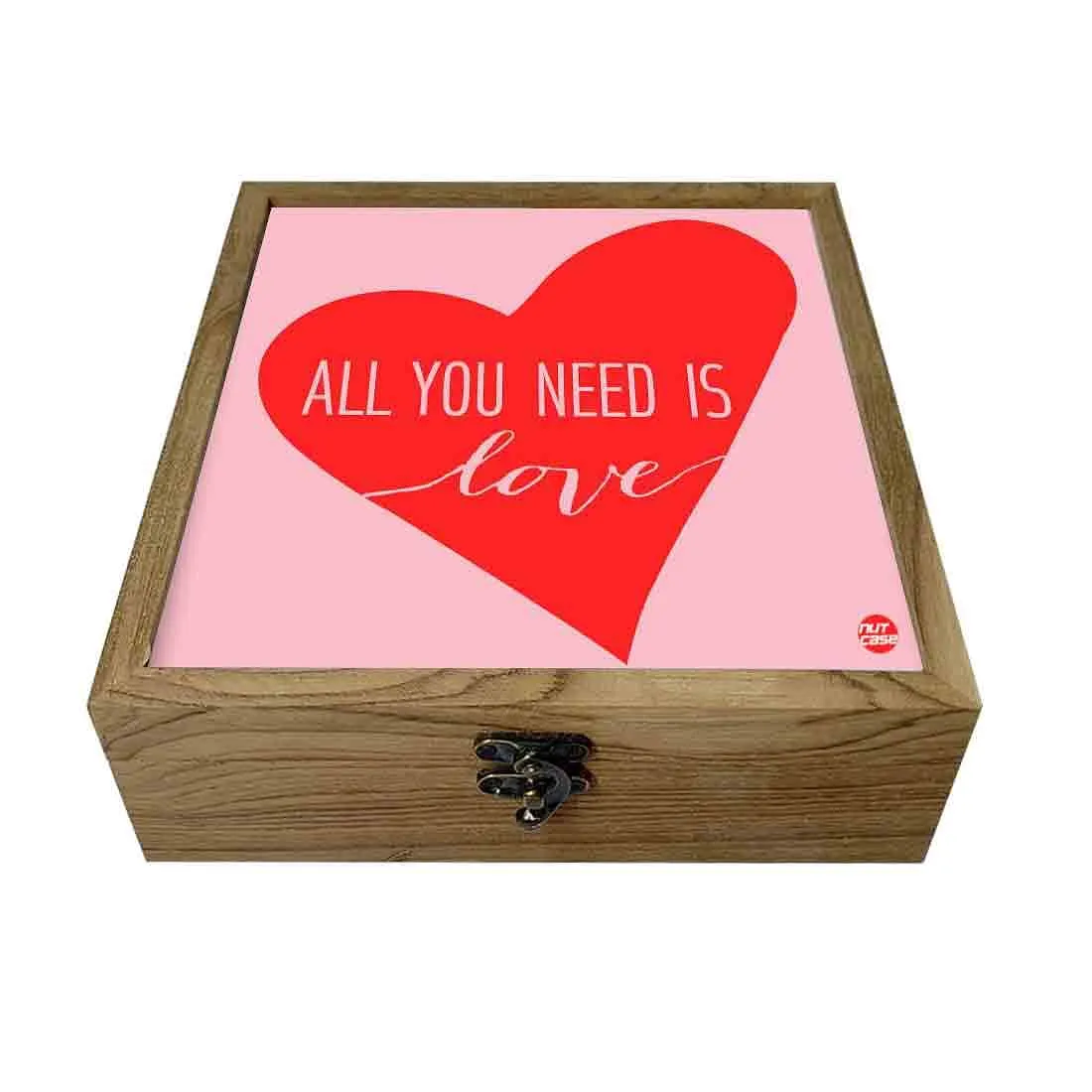 Hip Flask Gift Box -All You Need is Love (Pink)