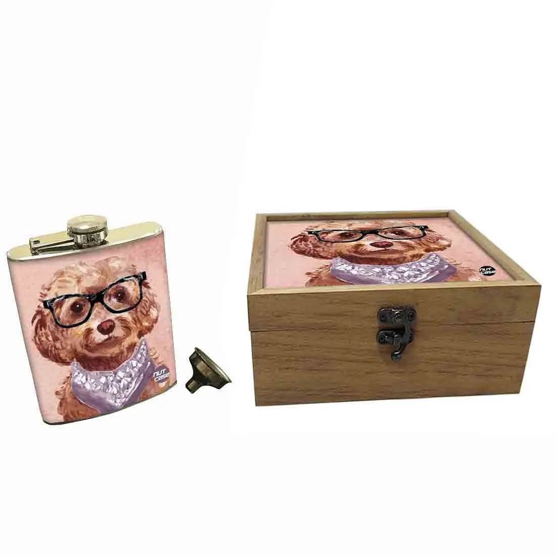 Hip Flask Gift Box -Cutie Paws