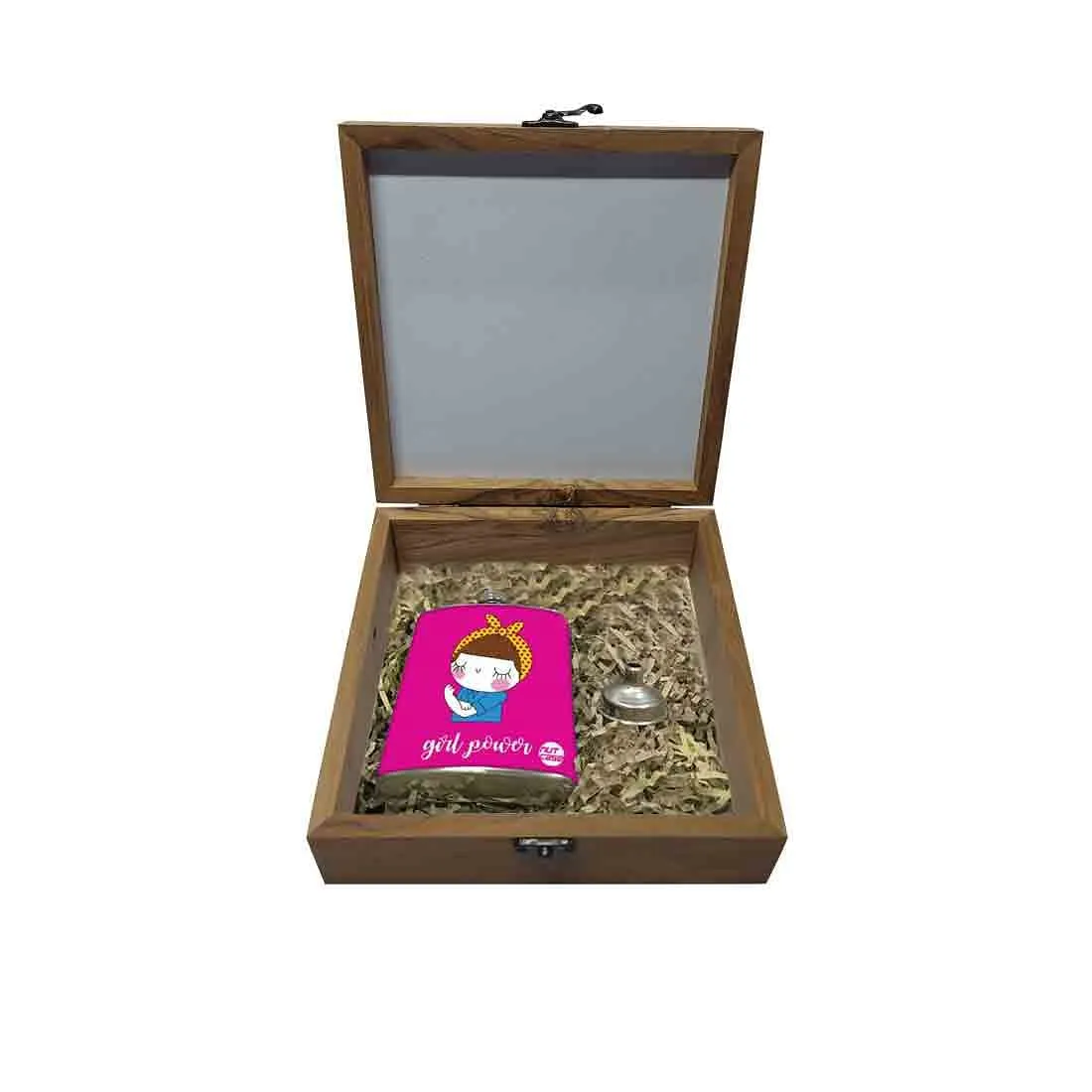 Hip Flask Gift Box -Hip Flask For Women - Girl Power