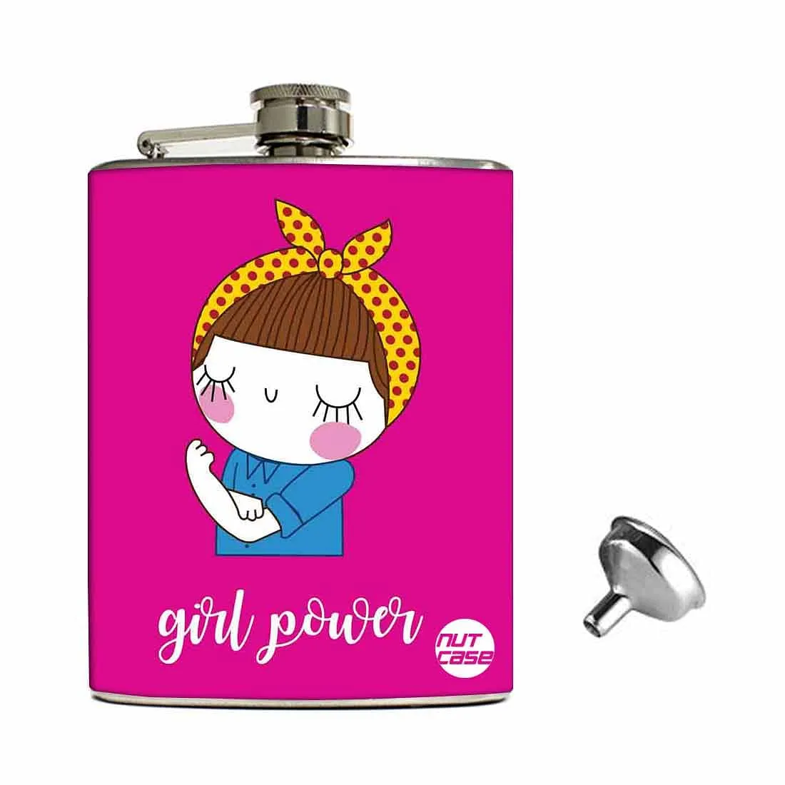 Hip Flask Gift Box -Hip Flask For Women - Girl Power