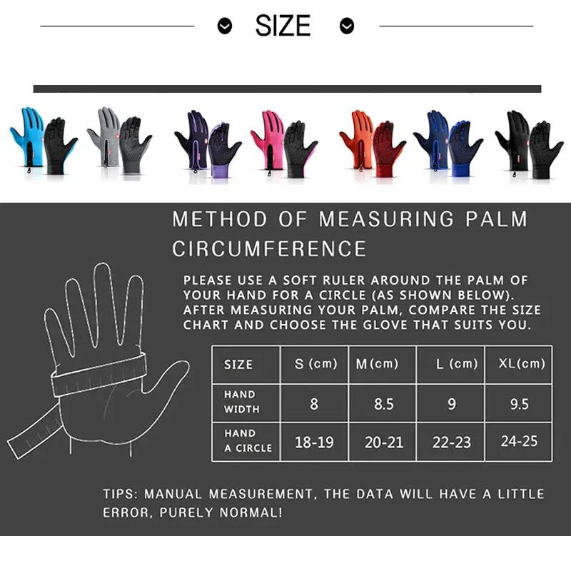 Hot Winter Gloves For Men Women Touchscreen Warm Outdoor Cycling Driving Motorcycle Cold Gloves Windproof Non-Slip Womens Gloves