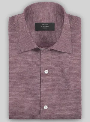 Italian Coral Purple Stretch Cotton Shirt