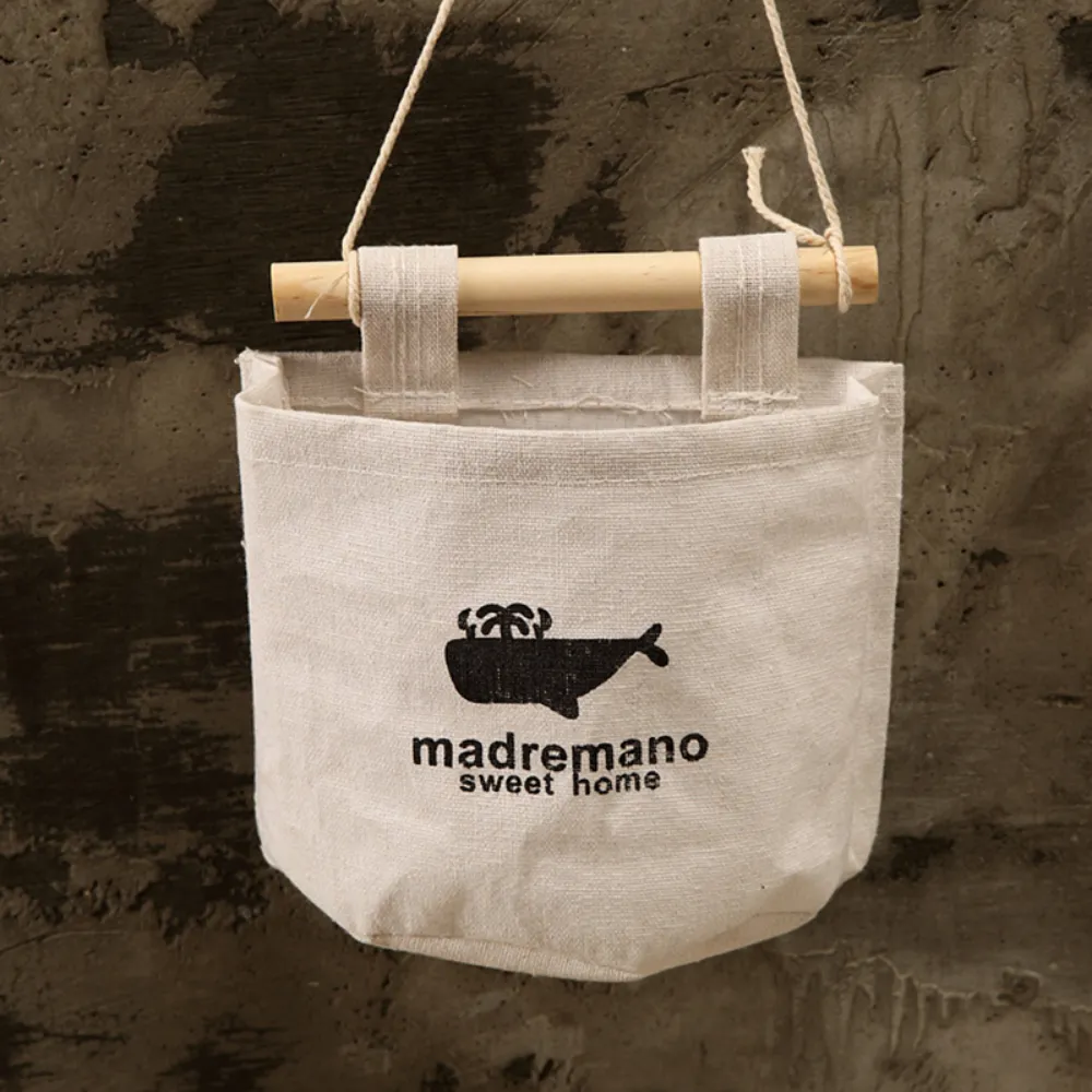 Japanese Simple Cotton & Linen Single Pocket Storage Bag