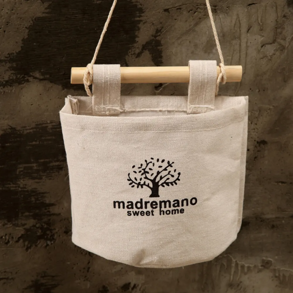 Japanese Simple Cotton & Linen Single Pocket Storage Bag