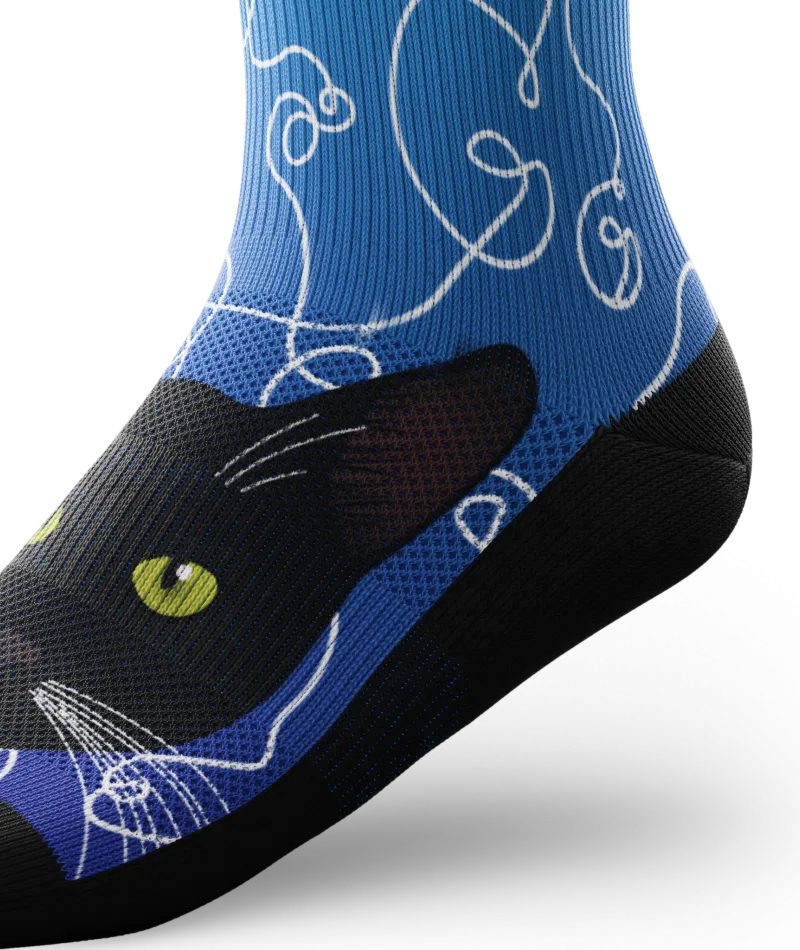 Kitten Around Knee High Compression Socks