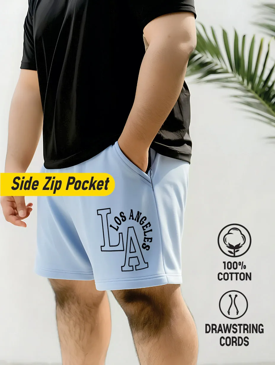 LA Los Angeles Cotton Plus Size Shorts