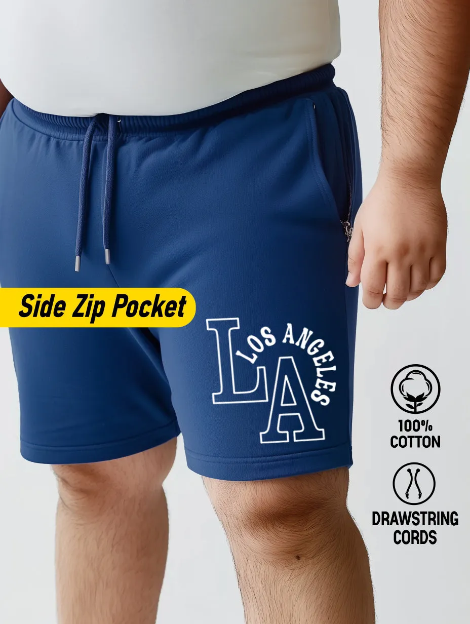 LA Los Angeles Cotton Plus Size Shorts