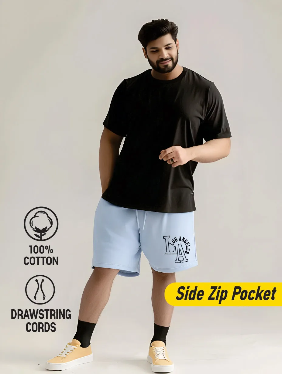 LA Los Angeles Cotton Plus Size Shorts