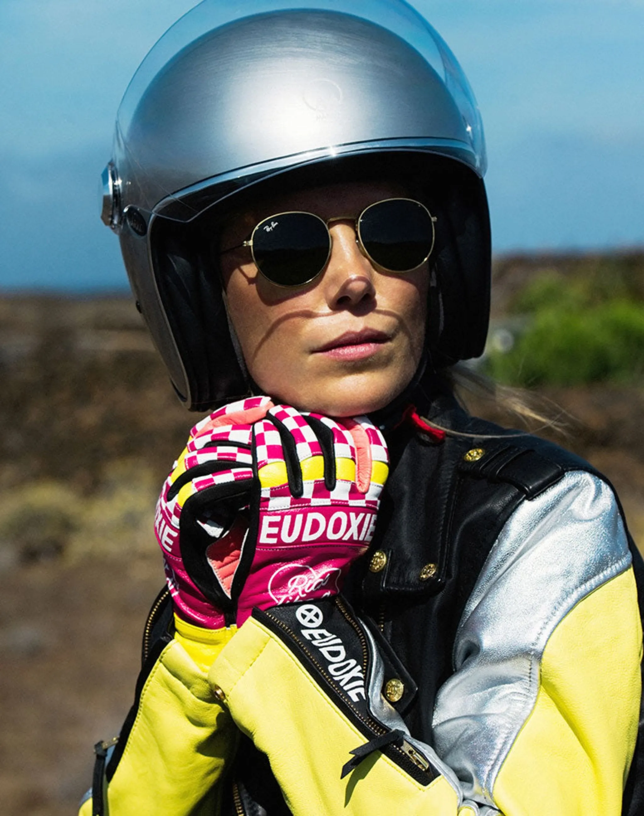 LIZZY POP - Women's Leather Motorcycle Gloves