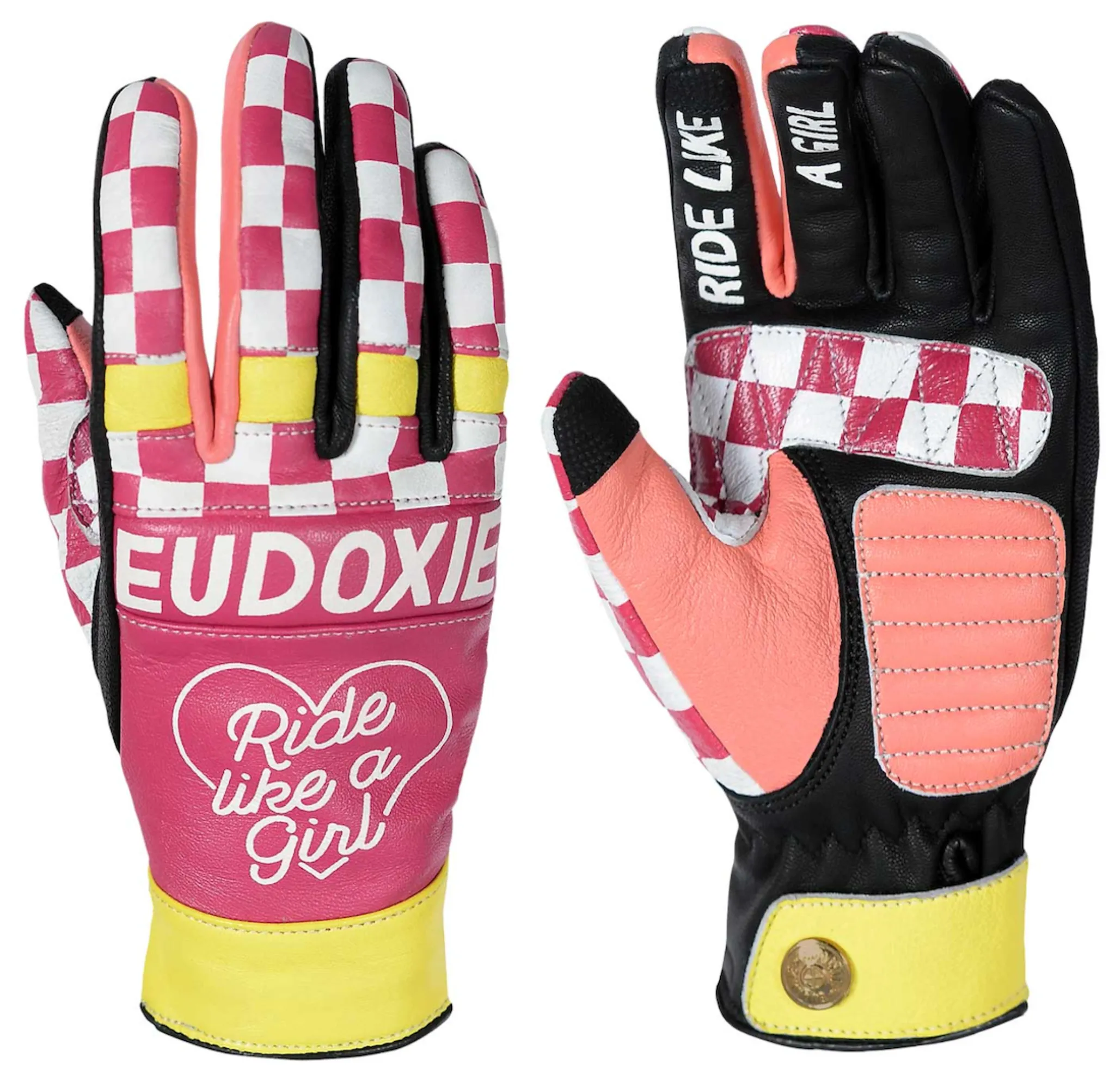 LIZZY POP - Women's Leather Motorcycle Gloves