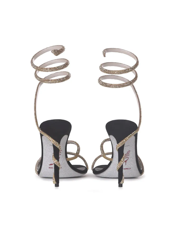 Margot Platform Sandals with Crystals