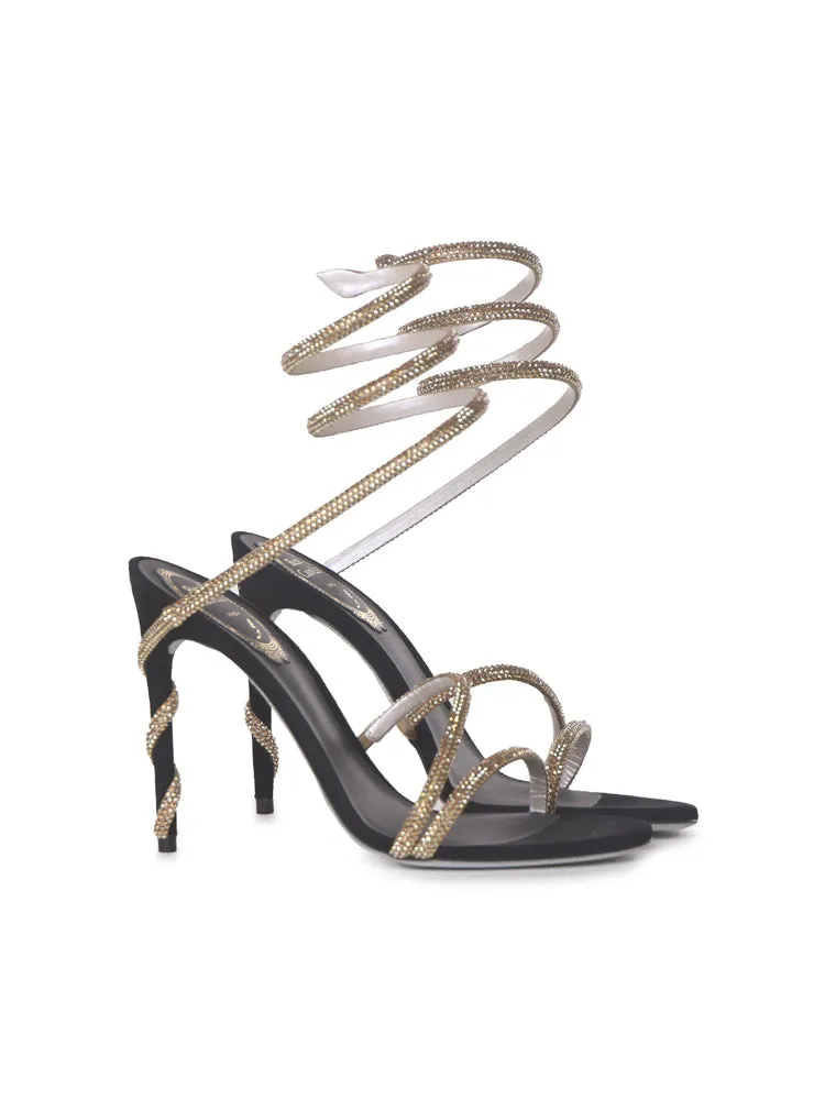 Margot Platform Sandals with Crystals