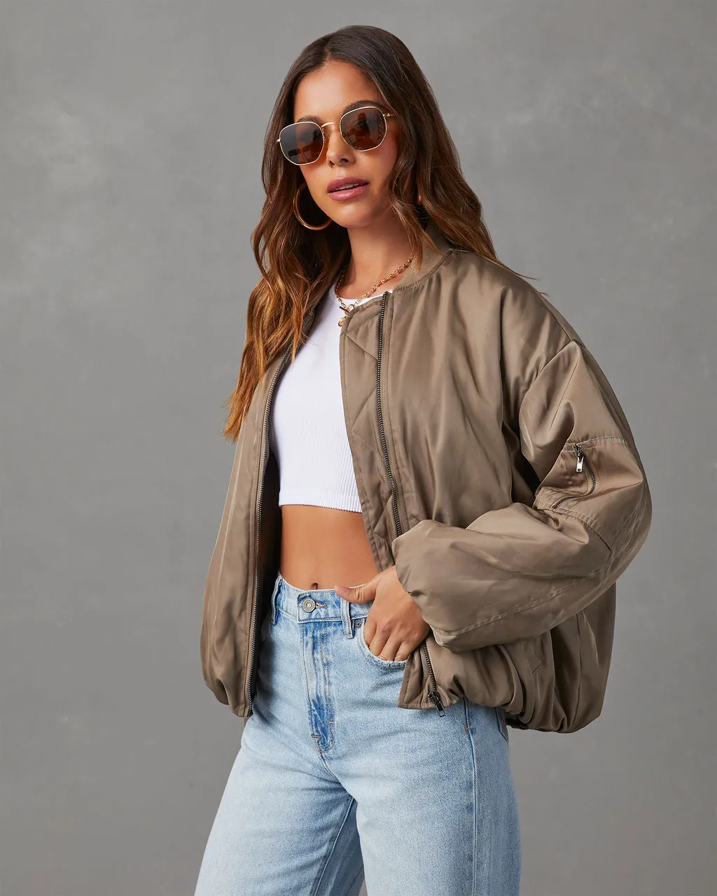 Mckenna Oversized Bomber Jacket