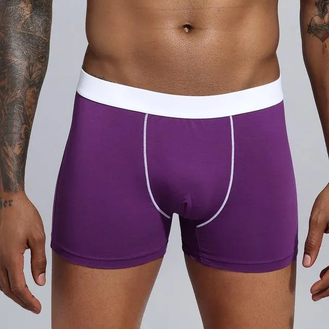 Men's Boxers European Size Underwear Cotton Shorts Breathable Boxers Underpants