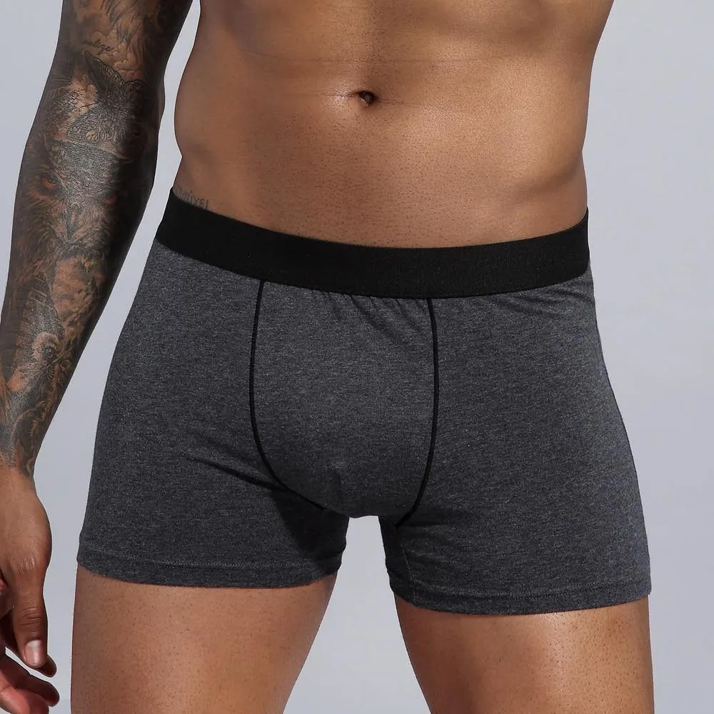 Men's Boxers European Size Underwear Cotton Shorts Breathable Boxers Underpants