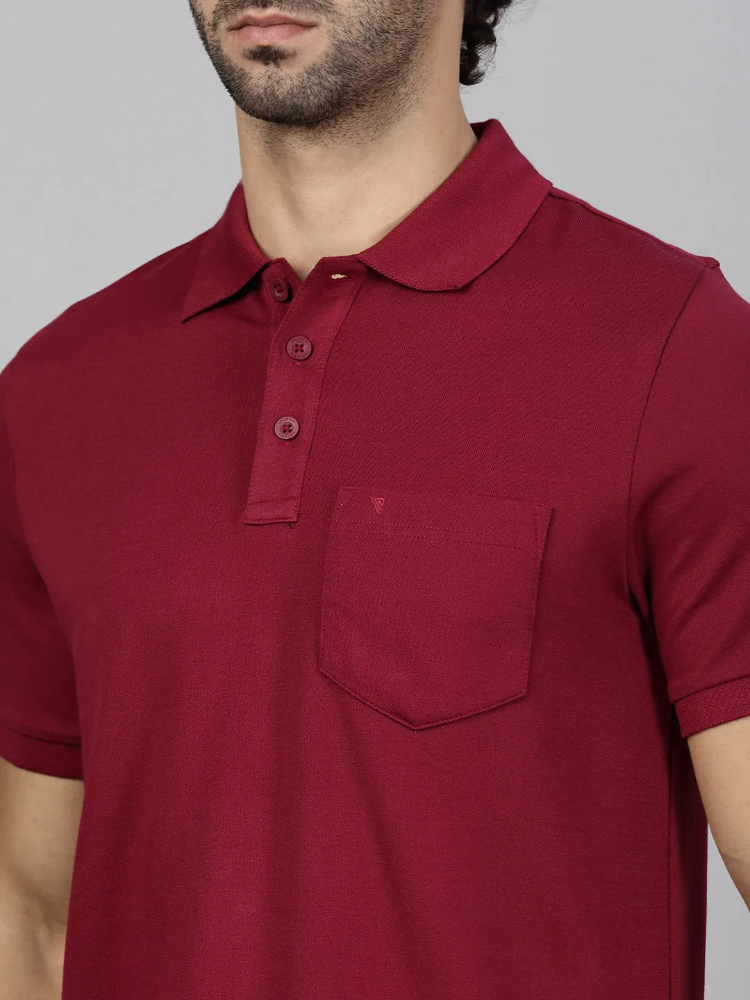 Mens Expert Polo Tshirt with Pocket Maroon EP30