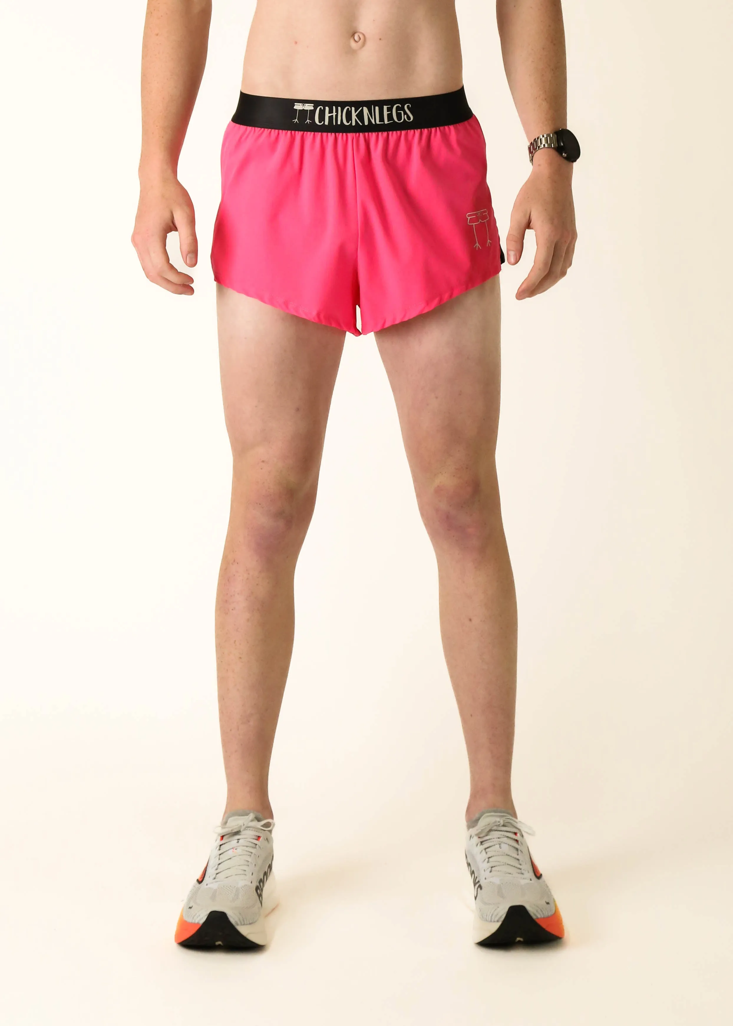 Men's Neon Pink 2" Split Shorts